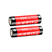 14GT80UR 14500 800mAh protected lithium ion high drain 4A battery with micro USB charging port